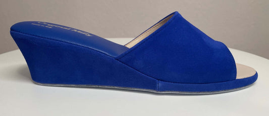 Original Milly 0103 Camoscio Blu (PelleTop) Ciabatta da camera Donna