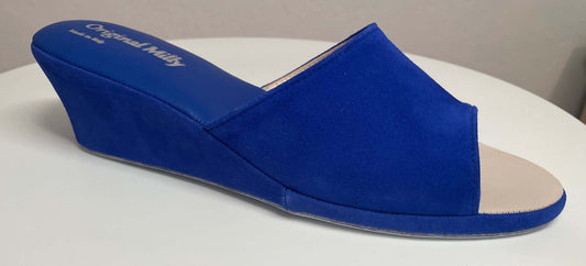 Original Milly 0103 Camoscio Blu (PelleTop) Ciabatta da camera Donna