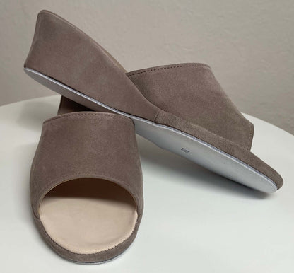 Original Milly 0103 Camoscio Taupe (PelleTop) Ciabatta da camera Donna