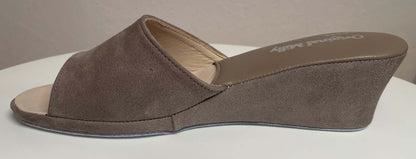 Original Milly 0103 Camoscio Taupe (PelleTop) Ciabatta da camera Donna