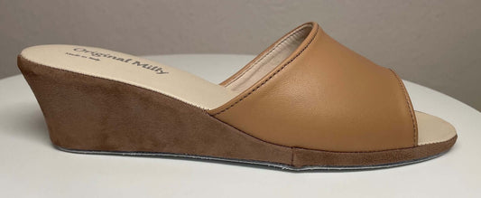 Original Milly 1103 Nappa Taupe (PelleTop) Ciabatta da camera donna