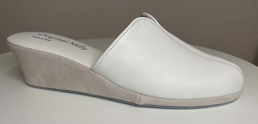 Original Milly 1000 Nappa Bianco (PelleTop) Ciabatta da camera donna