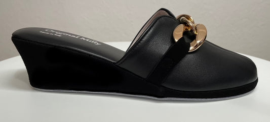 Original Milly 1001 Nappa Nero (PelleTop) Ciabatta da camera Donna