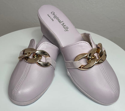 Original Milly 1001 Nappa Peonia (PelleTop) Ciabatta da camera Donna