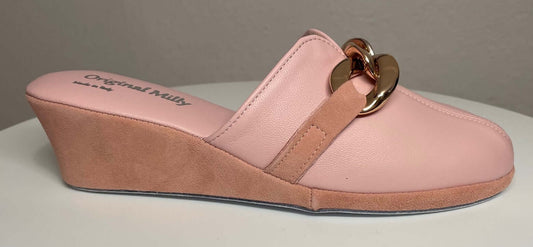 Original Milly 1001 Nappa Pesca (PelleTop) Ciabatta da camera Donna