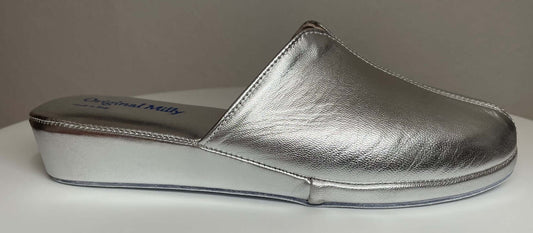 Original Milly 1200 Nappa Argento (PelleTop) Ciabatta da camera Donna