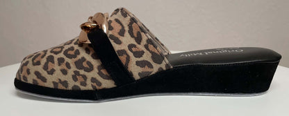 Original Milly 1201 Camoscio Leopardo (PelleTop) Ciabatta da camera Donna
