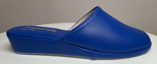 Original Milly 202 Nappa Blu (PelleTop) Ciabatta da camera Donna