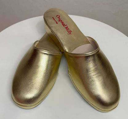 Original Milly 202 Nappa Oro (PelleTop) Ciabatta da camera Donna