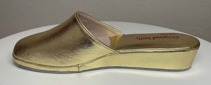 Original Milly 202 Nappa Oro (PelleTop) Ciabatta da camera Donna