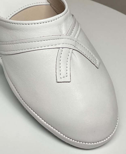 Original Milly 0002 Nappa Bianco (PelleTop) Ciabatta da camera Donna