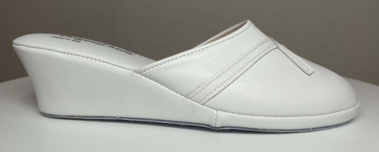 Original Milly 0002 Nappa Bianco (PelleTop) Ciabatta da camera Donna