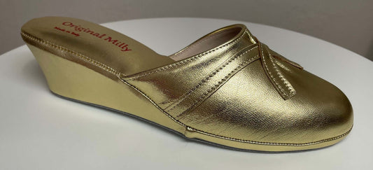 Original Milly 0002 Nappa Oro (PelleTop) Ciabatta da camera Donna