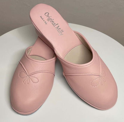 Original Milly 0003 Nappa Pesca (PelleTop) Ciabatta da camera Donna