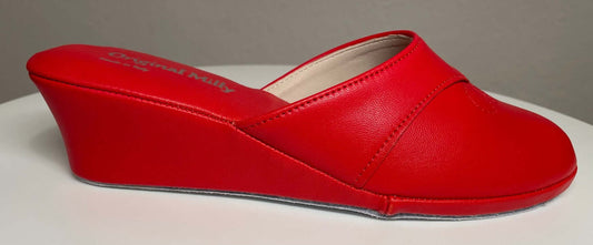 Original Milly 0003 Nappa Rosso (PelleTop) Ciabatta da camera Donna