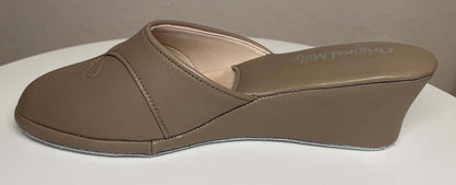 Original Milly 0003 Nappa Taupe (PelleTop) Ciabatta da camera Donna