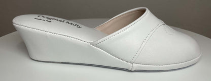 Original Milly 0003 Nappa Bianco (PelleTop) Ciabatta da camera Donna