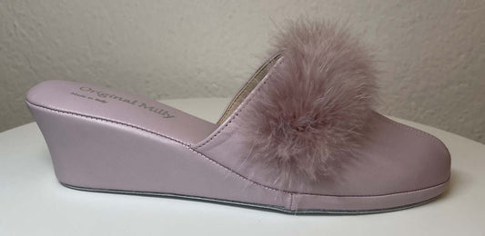 Original Milly 0300 Nappa Peonia (PelleTop) Ciabatta da camera Donna
