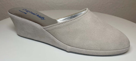 Original Milly 9001 Camoscio Bianco (PelleTop) Ciabatta da camera donna