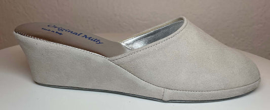Original Milly 9001 Camoscio Bianco (PelleTop) Ciabatta da camera donna