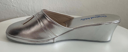 Original Milly 0002 Nappa Argento (PelleTop) Ciabatta da camera Donna