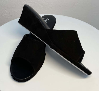 Original Milly 0103 Camoscio Nero2 (PelleTop) Ciabatta da camera Donna